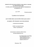 Гусейнов, Али Ажубович. Акустические характеристики дыхания у больных легочными заболеваниями.: дис. доктор медицинских наук: 14.01.04 - Внутренние болезни. Махачкала. 2011. 225 с.