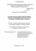 Гомзяков, Михаил Владимирович. Анализ показателей обеспечения эксплуатационной безопасности судовых технических средств: дис. кандидат технических наук: 05.08.05 - Судовые энергетические установки и их элементы (главные и вспомогательные). Владивосток. 2006. 159 с.