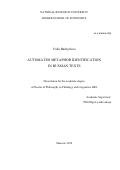 Бадрызлова Юлия Геннадьевна. Автоматические методы распознавания метафоры в текстах на русском языке: дис. кандидат наук: 10.02.21 - Прикладная и математическая лингвистика. ФГАОУ ВО «Национальный исследовательский университет «Высшая школа экономики». 2019. 206 с.