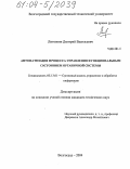 Литовкин, Дмитрий Васильевич. Автоматизация процесса управления функциональным состоянием органичной системы: дис. кандидат технических наук: 05.13.01 - Системный анализ, управление и обработка информации (по отраслям). Волгоград. 2004. 159 с.