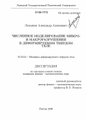 Лукьянов, Александр Алексеевич. Численное моделирование микро- и макроразрушения в деформируемом твердом теле: дис. кандидат физико-математических наук: 01.02.04 - Механика деформируемого твердого тела. Липецк. 2006. 150 с.