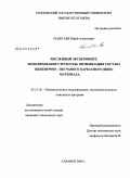 Полетаев, Юрий Алексеевич. Численный эксперимент, моделирование структуры, оптимизация состава щебеночно-песчаного каркасного (ЩПК) материала: дис. кандидат технических наук: 05.13.18 - Математическое моделирование, численные методы и комплексы программ. Саранск. 2009. 193 с.