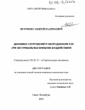 Петренко, Андрей Валерьевич. Динамика сооружений и оборудования АЭС при экстремальных внешних воздействиях: дис. кандидат технических наук: 05.23.17 - Строительная механика. Санкт-Петербург. 2005. 203 с.