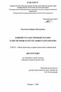 Радомская, Марина Викторовна. Единый государственный экзамен в обеспечении качества общего образования: дис. кандидат педагогических наук: 13.00.01 - Общая педагогика, история педагогики и образования. Таганрог. 2006. 155 с.