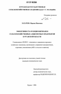 Захарова, Марина Ивановна. Эффективность функционирования сельскохозяйственных акционерных предприятий Курганской области: дис. кандидат экономических наук: 08.00.05 - Экономика и управление народным хозяйством: теория управления экономическими системами; макроэкономика; экономика, организация и управление предприятиями, отраслями, комплексами; управление инновациями; региональная экономика; логистика; экономика труда. Курган. 2006. 199 с.