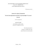 Анпилогова Дарья Дмитриевна. Экосистемная функция опыления в агроландшафтах Тульской области: дис. кандидат наук: 00.00.00 - Другие cпециальности. «Московский государственный университет имени М.В. Ломоносова». 2026. 200 с.