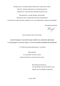 Белослудцева Анна Алексеевна. Электронные транспортные свойства низкоразмерных углеродных материалов со структурным ближним порядком: дис. кандидат наук: 00.00.00 - Другие cпециальности. ФГБУН Институт физики прочности и материаловедения Сибирского отделения Российской академии наук. 2025. 129 с.