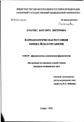Булатова, Маргарита Викторовна. Фармакологическая регуляция обмена йода в организме: дис. кандидат медицинских наук: 14.00.25 - Фармакология, клиническая фармакология. Челябинск. 2003. 117 с.