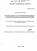 Аккуратов, Борис Сергеевич. Феномен мещанства в российской общественно-политической мысли и политической теории: дис. кандидат исторических наук: 23.00.01 - Теория политики, история и методология политической науки. Казань. 2002. 184 с.