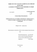 Сиянова, Ирина Владимировна. Физиологическое состояние и энергия роста цыплят кросса "Хайсекс белый" в зависимости от цвета источников освещения: дис. кандидат биологических наук: 03.03.01 - Физиология. Благовещенск. 2012. 149 с.