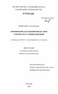 Рощектаева, Ульяна Юрьевна. Формирование достоверной финансовой отчетности в условиях инфляции: дис. кандидат экономических наук: 08.00.12 - Бухгалтерский учет, статистика. Краснодар. 2006. 202 с.