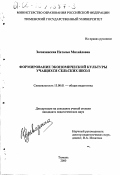 Загвязинская, Наталья Михайловна. Формирование экономической культуры учащихся сельских школ: дис. кандидат педагогических наук: 13.00.01 - Общая педагогика, история педагогики и образования. Тюмень. 2000. 174 с.