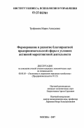 Трофимова, Мария Алексеевна. Формирование и развитие благоприятной предпринимательской сферы в условиях активной маркетинговой деятельности: дис. кандидат экономических наук: 08.00.05 - Экономика и управление народным хозяйством: теория управления экономическими системами; макроэкономика; экономика, организация и управление предприятиями, отраслями, комплексами; управление инновациями; региональная экономика; логистика; экономика труда. Москва. 2007. 118 с.