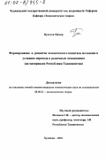 Пулотов Мунир. Формирование и развитие человеческого капитала молодежи в условиях перехода к рыночным отношениям: На материалах Республики Таджикистан: дис. кандидат экономических наук: 08.00.01 - Экономическая теория. Худжанд. 2001. 136 с.
