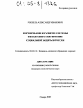 Роккель, Александр Иванович. Формирование и развитие системы финансового обеспечения социальной защиты в России: дис. кандидат экономических наук: 08.00.10 - Финансы, денежное обращение и кредит. Самара. 2005. 164 с.