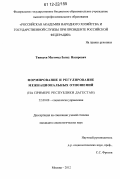 Тинкуев, Магомед-Загид Назирович. Формирование и регулирование межнациональных отношений: на примере Республики Дагестан: дис. кандидат наук: 22.00.08 - Социология управления. Москва. 2012. 179 с.