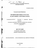 Телегина, Евгения Михайловна. Формирование инфраструктуры малого бизнеса в крупном городе: дис. кандидат экономических наук: 08.00.05 - Экономика и управление народным хозяйством: теория управления экономическими системами; макроэкономика; экономика, организация и управление предприятиями, отраслями, комплексами; управление инновациями; региональная экономика; логистика; экономика труда. Санкт-Петербург. 2001. 170 с.