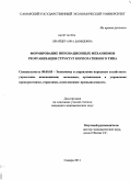 Шнайдер, Анна Давыдовна. Формирование инновационных механизмов реорганизации структур корпоративного типа: дис. кандидат экономических наук: 08.00.05 - Экономика и управление народным хозяйством: теория управления экономическими системами; макроэкономика; экономика, организация и управление предприятиями, отраслями, комплексами; управление инновациями; региональная экономика; логистика; экономика труда. Самара. 2011. 202 с.