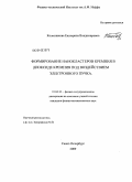 Колесникова, Екатерина Владимировна. Формирование нанокластеров кремния в диоксиде кремния под воздействием электронного пучка: дис. кандидат физико-математических наук: 01.04.10 - Физика полупроводников. Санкт-Петербург. 2009. 112 с.