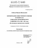 Соболев, Максим Васильевич. Формирование общественного мнения по вопросам социально-экономического развития СССР в 1985-1991 годах: На материалах периодических изданий: дис. кандидат исторических наук: 07.00.02 - Отечественная история. Белгород. 2004. 241 с.