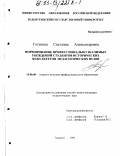 Гогунова, Светлана Александровна. Формирование профессионально значимых убеждений студентов исторических факультетов педагогических вузов: дис. кандидат педагогических наук: 13.00.08 - Теория и методика профессионального образования. Тольятти. 2003. 198 с.