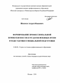 Шишков, Андрей Иванович. Формирование профессиональной компетентности курсантов военных вузов в ходе тактико-специальной подготовки: дис. кандидат наук: 13.00.08 - Теория и методика профессионального образования. Москва. 2014. 278 с.