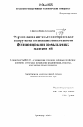 Пащенко, Янина Николаевна. Формирование системы мониторинга как инструмента повышения эффективности функционирования промышленных предприятий: дис. кандидат экономических наук: 08.00.05 - Экономика и управление народным хозяйством: теория управления экономическими системами; макроэкономика; экономика, организация и управление предприятиями, отраслями, комплексами; управление инновациями; региональная экономика; логистика; экономика труда. Краснодар. 2006. 164 с.