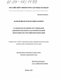 Жаворонков, Роман Николаевич. Гражданско-правовое регулирование добровольческой и благотворительной деятельности в Российской Федерации: дис. кандидат юридических наук: 12.00.03 - Гражданское право; предпринимательское право; семейное право; международное частное право. Москва. 2004. 184 с.
