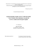 Сучкова Екатерина Олеговна. Идентификация и регулирование системно значимых банков в Российской Федерации: дис. кандидат наук: 00.00.00 - Другие cпециальности. ФГОБУ ВО Финансовый университет при Правительстве Российской Федерации. 2025. 188 с.