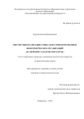 Куртова Ксения Вадимовна. Институционализация социально ориентированных некоммерческих организаций (на примере Хабаровского края): дис. кандидат наук: 00.00.00 - Другие cпециальности. ФГБОУ ВО «Тихоокеанский государственный университет». 2025. 150 с.