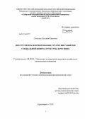 Смолина, Евгения Юрьевна. Инструменты формирования стратегии развития социальной инфраструктуры в регионе: дис. кандидат экономических наук: 08.00.05 - Экономика и управление народным хозяйством: теория управления экономическими системами; макроэкономика; экономика, организация и управление предприятиями, отраслями, комплексами; управление инновациями; региональная экономика; логистика; экономика труда. Красноярск. 2013. 141 с.