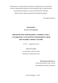 Бондарева, Елена Александровна. Ишемическое повреждение головного мозга у пациентов с патологическими извитостями внутренних сонных артерий: дис. кандидат наук: 14.01.11 - Нервные болезни. Санкт-Петербург. 2018. 208 с.