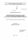 Токарев, Юрий Владимирович. Композиционные материалы на основе сульфата кальция, модифицированные ультрадисперсными минеральными порошками: дис. кандидат технических наук: 05.16.06 - Порошковая металлургия и композиционные материалы. Пермь. 2010. 136 с.