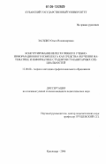 Засядко, Ольга Владимировна. Конструирование интегративного учебно-информационного комплекса как средства обучения математике и информатике студентов гуманитарных специальностей: дис. кандидат педагогических наук: 13.00.08 - Теория и методика профессионального образования. Краснодар. 2006. 257 с.