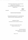 Федорченко, Лариса Владимировна. Консьюмеризация института политических консультантов в современной России: дис. кандидат наук: 23.00.02 - Политические институты, этнополитическая конфликтология, национальные и политические процессы и технологии. Москва. 2014. 205 с.