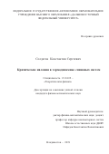 Солдатов Константин Сергеевич. Критические явления в термодинамике спиновых систем: дис. кандидат наук: 01.04.02 - Теоретическая физика. ФГАОУ ВО «Дальневосточный федеральный университет». 2019. 118 с.