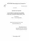 Хачатурян, Анна Генриховна. Культурные ограничения в управлении социально-экономическими процессами: дис. кандидат наук: 09.00.11 - Социальная философия. Ростов-на-Дону. 2013. 163 с.