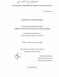 Ляженко, Анатолий Иванович. Культурологические основы военно-патриотического воспитания молодежи: На примере жизнедеятельности Героя Советского Союза Н. Г. Лященко: дис. кандидат исторических наук: 24.00.01 - Теория и история культуры. Краснодар. 2005. 267 с.