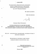 Демидов, Денис Евгеньевич. Математическое моделирование нелинейных процессов массопереноса при фильтрации разноплотностной жидкости: дис. кандидат физико-математических наук: 05.13.18 - Математическое моделирование, численные методы и комплексы программ. Казань. 2006. 138 с.