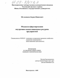 Мельников, Борис Иванович. Механизм формирования внутренних инвестиционных ресурсов предприятий: дис. кандидат экономических наук: 08.00.05 - Экономика и управление народным хозяйством: теория управления экономическими системами; макроэкономика; экономика, организация и управление предприятиями, отраслями, комплексами; управление инновациями; региональная экономика; логистика; экономика труда. Новочеркасск. 2005. 180 с.