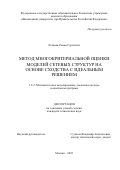 Ехлаков Роман Сергеевич. Метод многокритериальной оценки моделей сетевых структур на основе сходства с идеальным решением: дис. кандидат наук: 00.00.00 - Другие cпециальности. ФГОБУ ВО Финансовый университет при Правительстве Российской Федерации. 2025. 237 с.