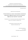 Шуманская Анастасия Борисовна. Методический подход к оценке эксплуатационно-экономических характеристик инфраструктурных объектов (на материалах инфраструктуры спортивных сооружений): дис. кандидат наук: 00.00.00 - Другие cпециальности. «Санкт-Петербургский государственный экономический университет». 2026. 162 с.