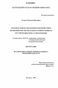 Усенко, Татьяна Павловна. Методы и модели управления взаимодействием экономических систем разного уровня в процессе регулирования спроса и предложения: дис. кандидат экономических наук: 05.13.10 - Управление в социальных и экономических системах. Таганрог. 2006. 205 с.