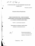 Романова, Оксана Михайловна. Микроэкономические аспекты оценки эффективности деятельности предприятия в условиях формирования рынка: дис. кандидат экономических наук: 08.00.01 - Экономическая теория. Ставрополь. 1999. 165 с.