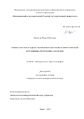 Хрущева Мария Олеговна. Минералогия осадков эфемерных озер Южно-Минусинской котловины (Республика Хакасия): дис. кандидат наук: 25.00.05 - Минералогия, кристаллография. ФГАОУ ВО «Национальный исследовательский Томский государственный университет». 2021. 146 с.