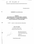 Конкевич, Светлана Васильевна. Модель методического обеспечения развития дошкольников в условиях непрерывного педагогического образования: дис. кандидат педагогических наук: 13.00.07 - Теория и методика дошкольного образования. Нижний Новгород. 2000. 184 с.