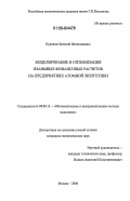 Кудешов, Евгений Вячеславович. Моделирование и оптимизация взаимных финансовых расчетов на предприятиях атомной энергетики: дис. кандидат экономических наук: 08.00.13 - Математические и инструментальные методы экономики. Москва. 2006. 149 с.