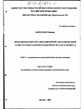 Нардусингх Манодж. Моделирование организационной, методической и инструментальной поддержки малого бизнеса: дис. кандидат экономических наук: 08.00.13 - Математические и инструментальные методы экономики. Москва. 2002. 164 с.