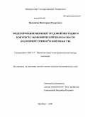 Васянина, Виктория Ильясовна. Моделирование внешней трудовой миграции в контексте экономической безопасности: на примере Оренбургской области: дис. кандидат экономических наук: 08.00.13 - Математические и инструментальные методы экономики. Оренбург. 2008. 168 с.