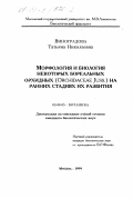 Виноградова, Татьяна Николаевна. Морфология и биология некоторых бореальных орхидных (Orchidaceae Juss. ) на ранних стадиях их развития: дис. кандидат биологических наук: 03.00.05 - Ботаника. Москва. 1999. 281 с.